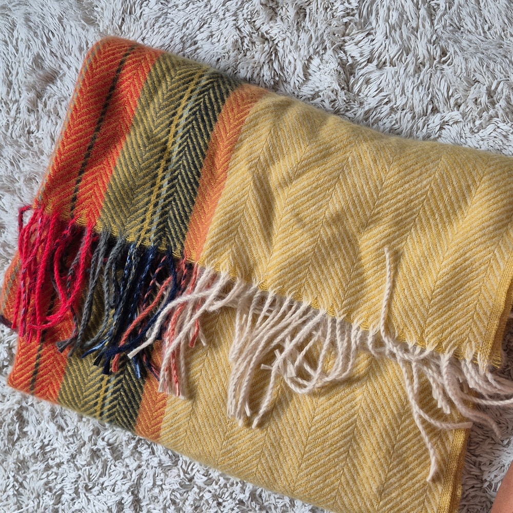 Colorful Striped Blanket Scarf